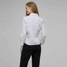 Load image into Gallery viewer, Platinum Red Stripes Easy Care Fitted Shirt-Green-1