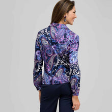 Load image into Gallery viewer, Paisley Notch Collar Button Down Shirt-Green-1