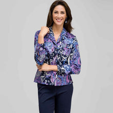 Load image into Gallery viewer, Paisley Notch Collar Button Down Shirt-Green-0