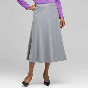 Long Center Seam Skirt-Green-0