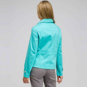 Button Front Jacket-Green-1