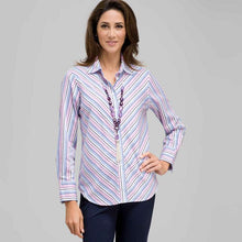 Load image into Gallery viewer, Striped Button Down-Green-0