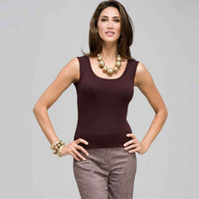 Load image into Gallery viewer, Sleeveless Scoop Neck Shell-Green-0