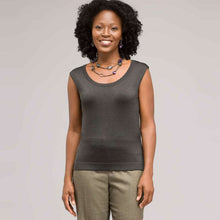Load image into Gallery viewer, Sleeveless Scoop Neck Shell-Green-0