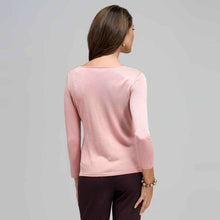 Load image into Gallery viewer, 3/4 Sleeve Solid Drape Neck Sweater-Green-1