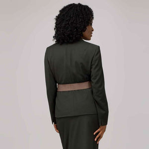 Belted Safari Jacket-Green-1