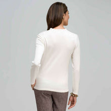 Load image into Gallery viewer, Long Sleeve Ruffle Front Trim Cardigan-White-1