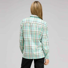 Load image into Gallery viewer, Long Sleeve Plaid Button Down-Green-1