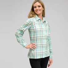 Load image into Gallery viewer, Long Sleeve Plaid Button Down-Green-0