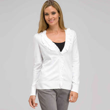 Load image into Gallery viewer, Ruffle Front V-Neck Cardigan-Yellow-0