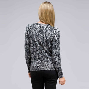 Button Front Crew Neck Cardigan-Green-1
