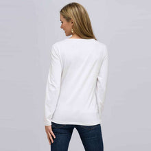 Load image into Gallery viewer, Long Sleeve V-Neck Top-Black-1