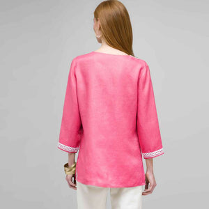 3/4 Sleeve Tunic-Green-1