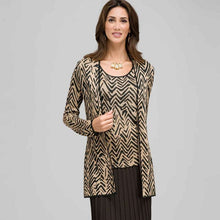 Load image into Gallery viewer, Zig-Zag Patterned Cardigan-Green-0