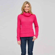 Load image into Gallery viewer, Wool Blend Turtle Neck Sweater-Black-0