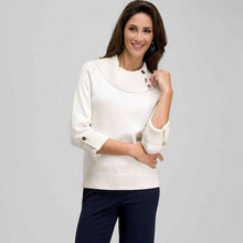 Load image into Gallery viewer, 3/4 Sleeve Cowl Neck Top-Green-0