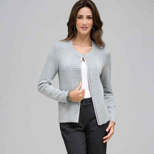 Load image into Gallery viewer, Rib Trim Cardigan-White-0