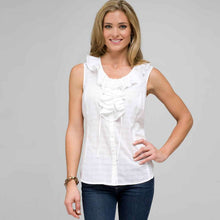 Load image into Gallery viewer, Sleeveless Ruffle Front Blouse-Green-0