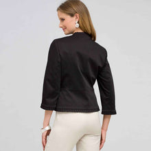 Load image into Gallery viewer, Ruffle Trim Jacket-Green-1