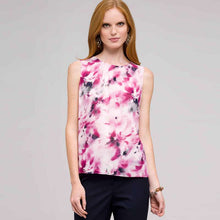 Load image into Gallery viewer, Sleeveless Pleated Floral Front Blouse-Green-0