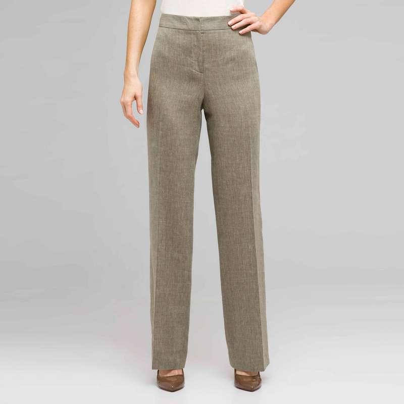 Flat Front Pant-Green-0