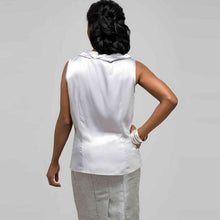 Load image into Gallery viewer, Sleeveless Twist Neck Blouse-Green-1