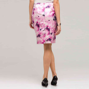 Floral Slim Skirt-Green-1