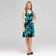 Load image into Gallery viewer, Island Floral Cowl Neck Dress-Green-0