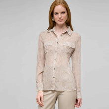 Load image into Gallery viewer, Python Inspired Button Front Shirt-Green-0