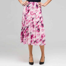 Load image into Gallery viewer, Long Floral Pintucked Skirt-Green-0