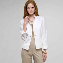 Load image into Gallery viewer, Washable Linen 1 Button Jacket-Green-0