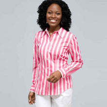 Load image into Gallery viewer, Striped Button Down Shirt-Green-0