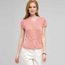 Load image into Gallery viewer, Short Sleeve Cardigan-Green-0
