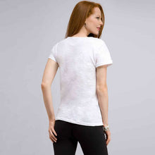 Load image into Gallery viewer, Scoop Neck Tee with Applique-White-1