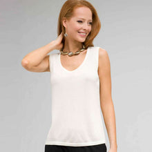 Load image into Gallery viewer, Scoop Neck Shell-White-0