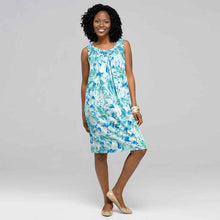 Load image into Gallery viewer, Floral Smock Tank Dress-Green-0