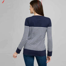 Load image into Gallery viewer, Navy and White Striped Cardigan-Green-1