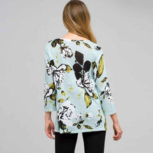 Load image into Gallery viewer, Printed V-Neck Pullover-Green-1