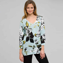 Load image into Gallery viewer, Printed V-Neck Pullover-Green-0
