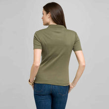 Load image into Gallery viewer, Short Sleeve Solid Cotton Polo Tee-Green-1
