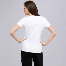 Load image into Gallery viewer, Short Sleeve V-Neck Tee-Light Blue-1