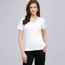 Load image into Gallery viewer, Short Sleeve V-Neck Tee-Light Blue-0