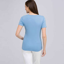 Load image into Gallery viewer, Short Sleeve V-Neck Tee-Light Green-1