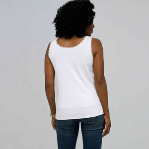 Lace Trim Tank-Light Blue-1