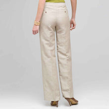 Load image into Gallery viewer, Washable Linen Classic Yoke Pant-White-1