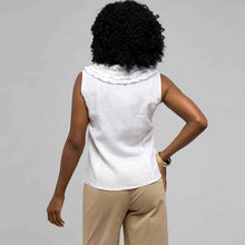 Load image into Gallery viewer, Ruffle Sleeveless Shirt-Green-1