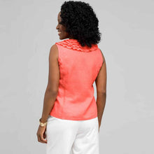 Load image into Gallery viewer, Ruffle Sleeveless Shirt-White-1