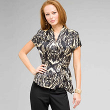 Load image into Gallery viewer, Tie Front Blouse-Green-0