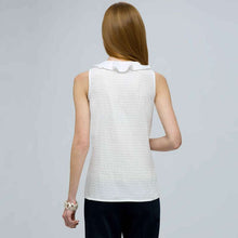 Load image into Gallery viewer, Sleeveless Ruffle Blouse.-Green-1