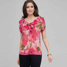 Load image into Gallery viewer, Ruffle Front Blouse.-Green-0